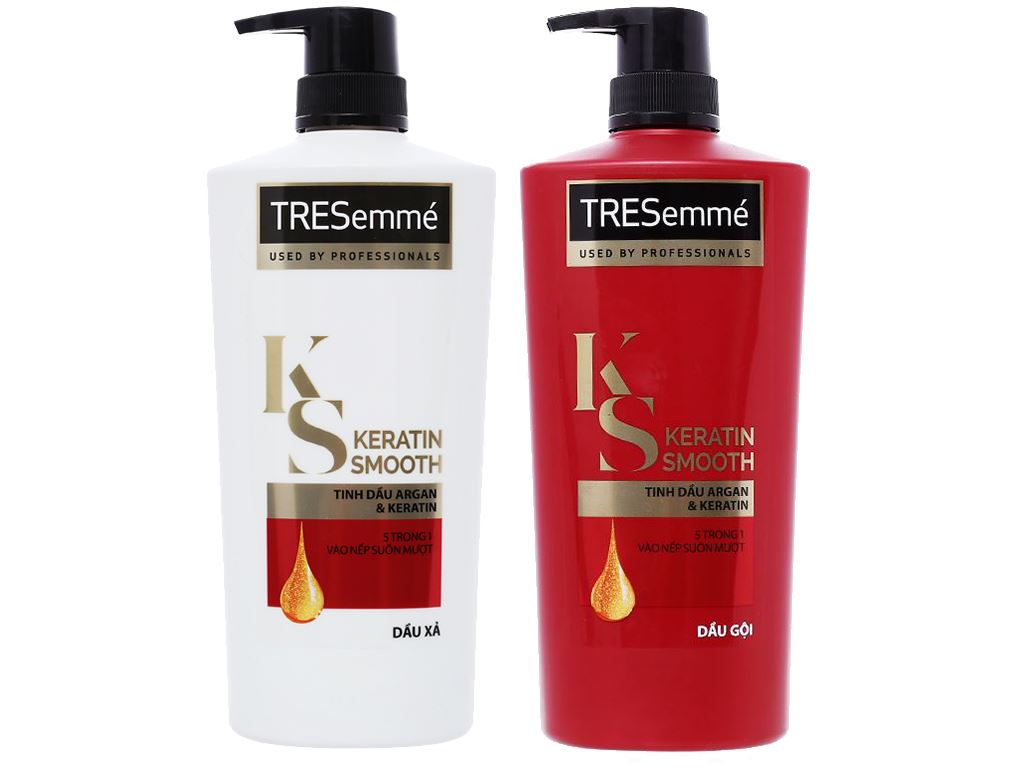 Dầu gội đầu và dầu xả TRESemmé Keratin Smooth