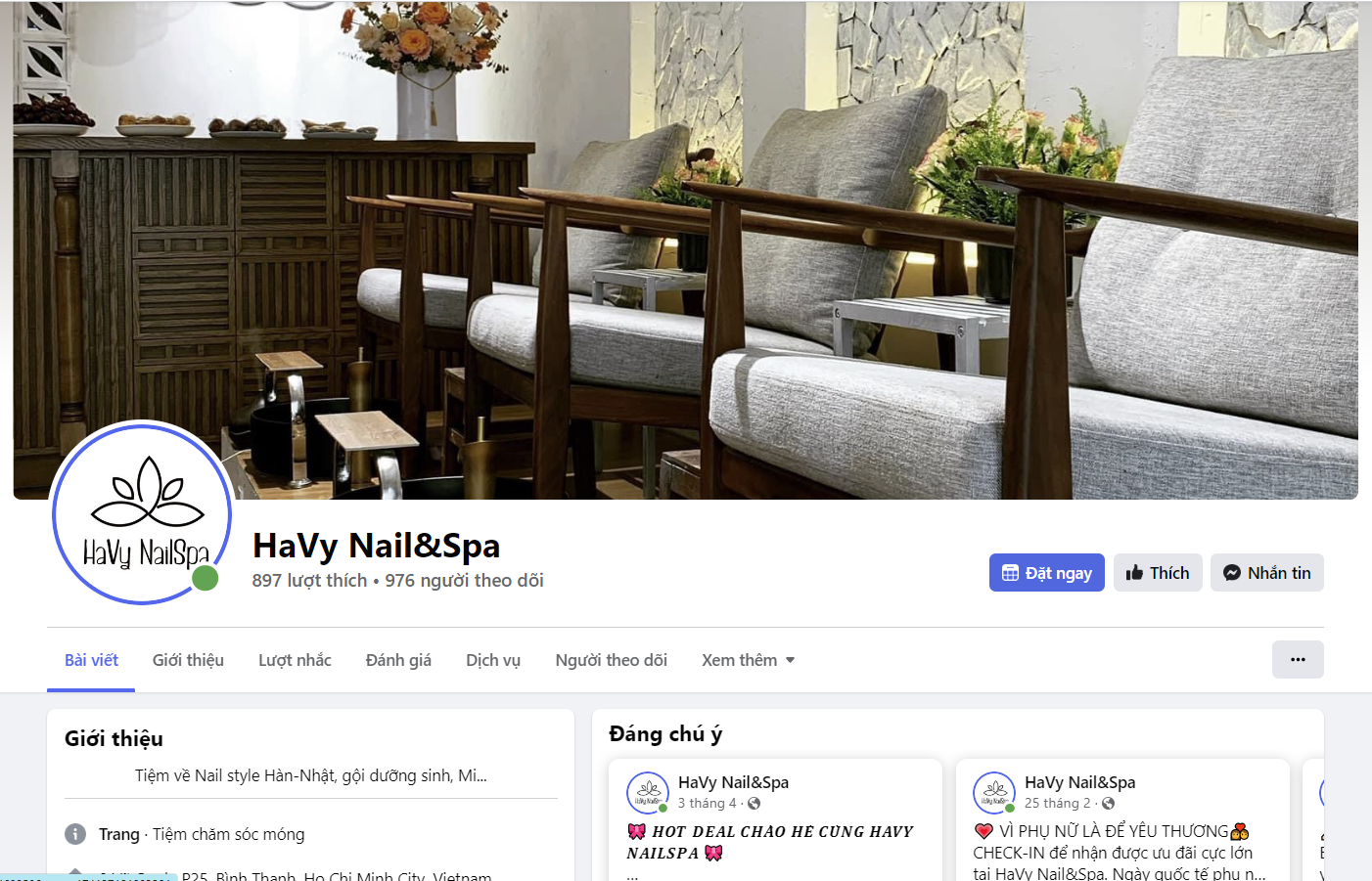 Fanpage Cửa hàng HaVy Nail&Spa