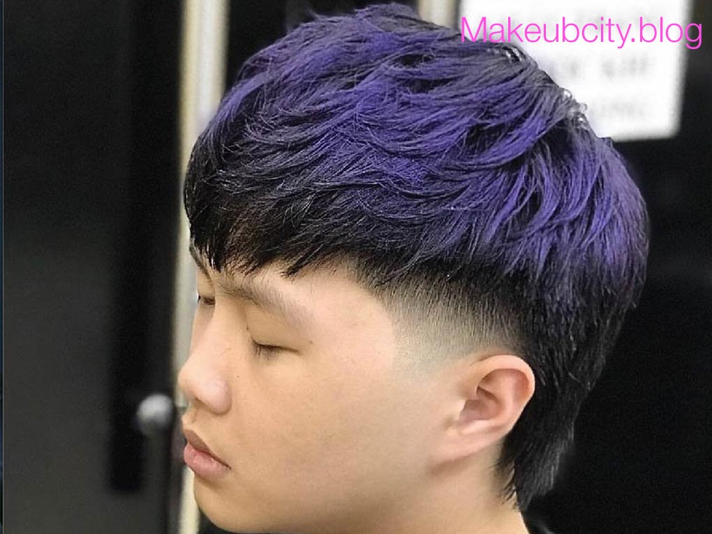 Layer Mullet với phần tóc trên cắt ngắn và nhuộm