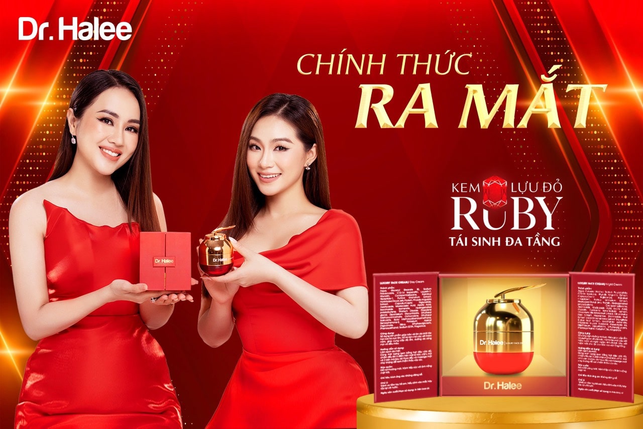 Hình ảnh ra mắt kem Face Ruby Lựu đỏ